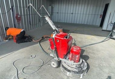 Ronlon R680-3 220v single-phase three-head full gear transmission planetary grinder is working in New Jersey--December 5, 2021