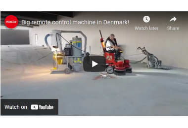 Big remote control concrete floor grinder machine in Denmark!